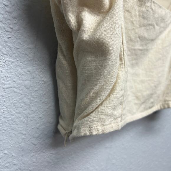 Forever21 Linen Blend Coquette Chic Beach Coastal Feminine Womens Crop Top Large - Picture 3 of 7